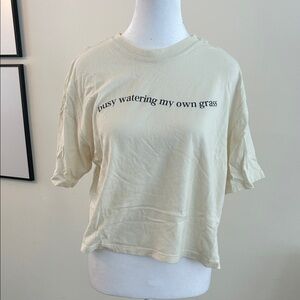 Casual Cream Graphic Tee